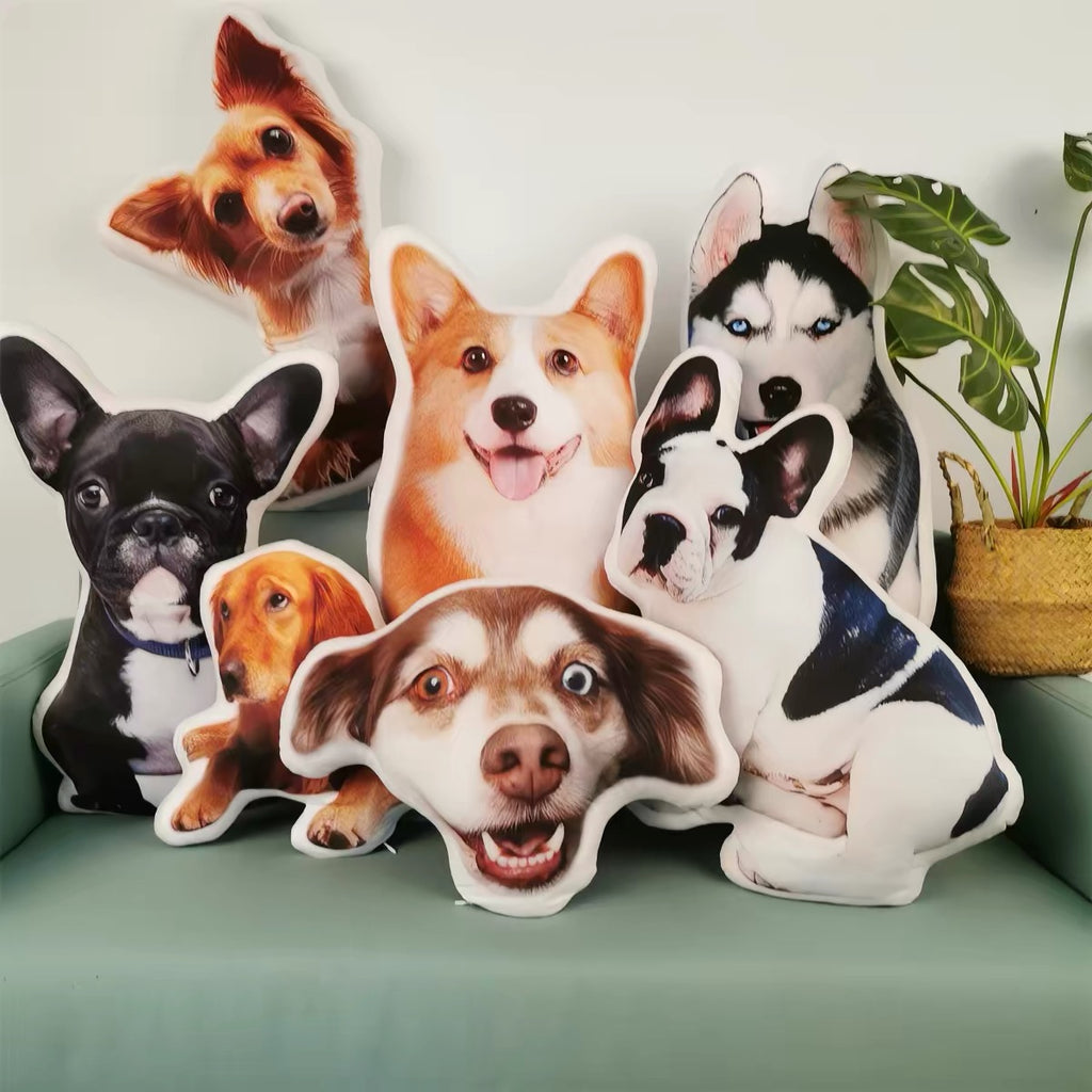 Collection of custom dog photo pillows